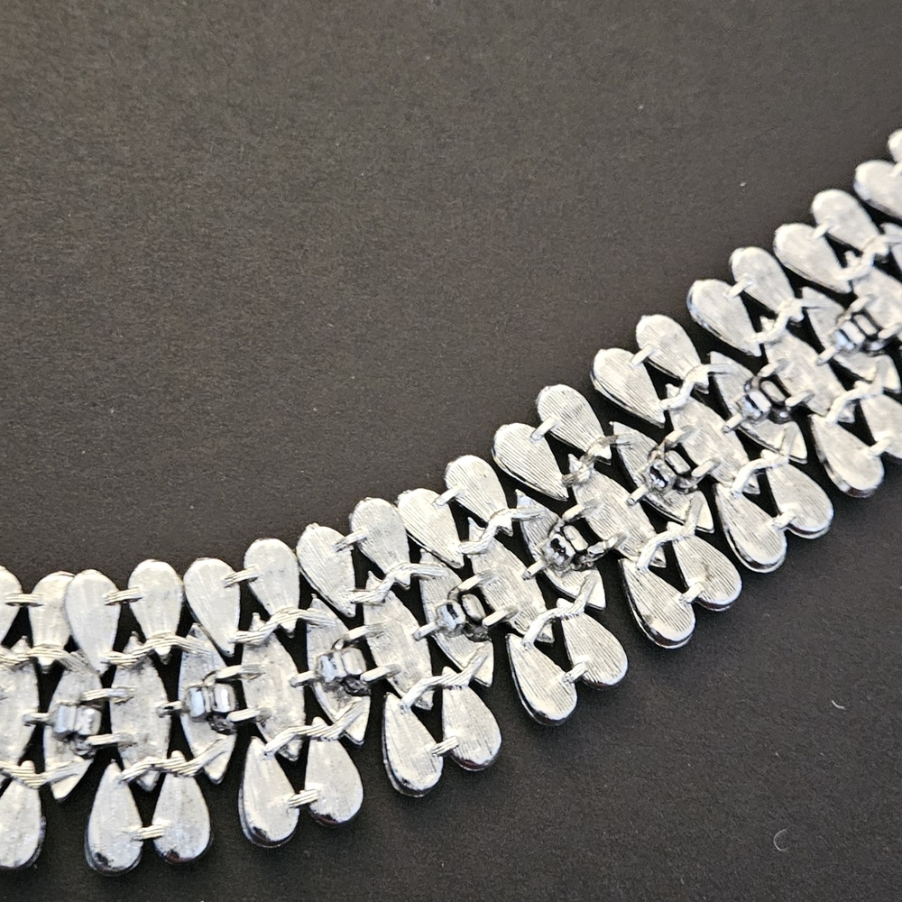 Polished Silver Fish-Link Statement Bracelet - image 5